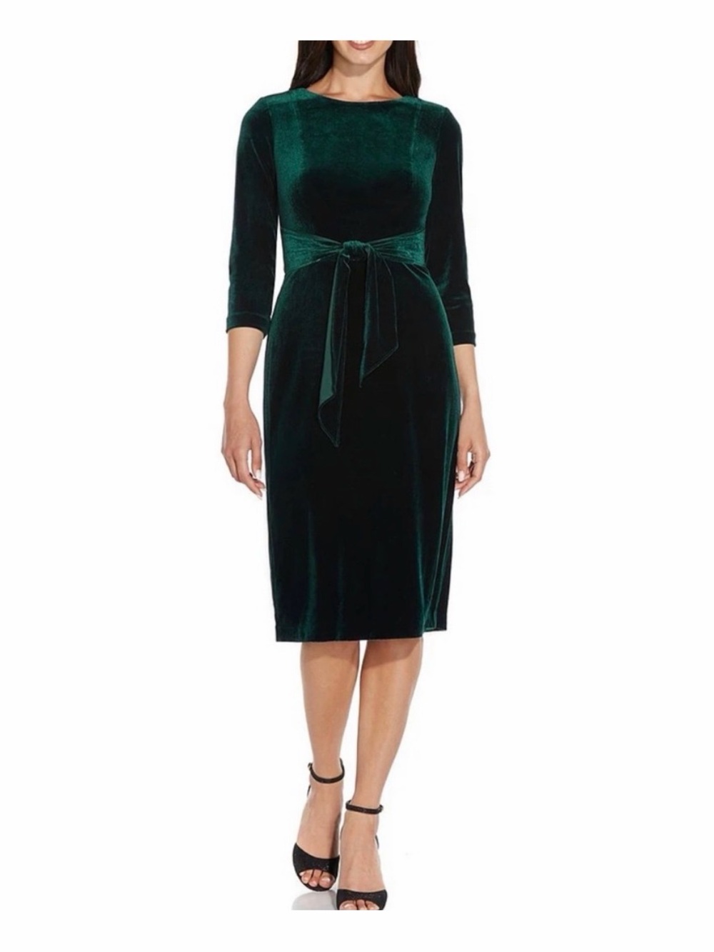 Adrianna Papell stretch velvet tie from Bodycon dress